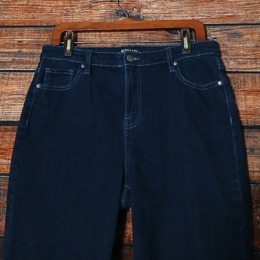 Buffalo David Bitton Jeans 12 32 Alyssa High Rise Straight Dark Wash Stretch - Picture 4 of 9